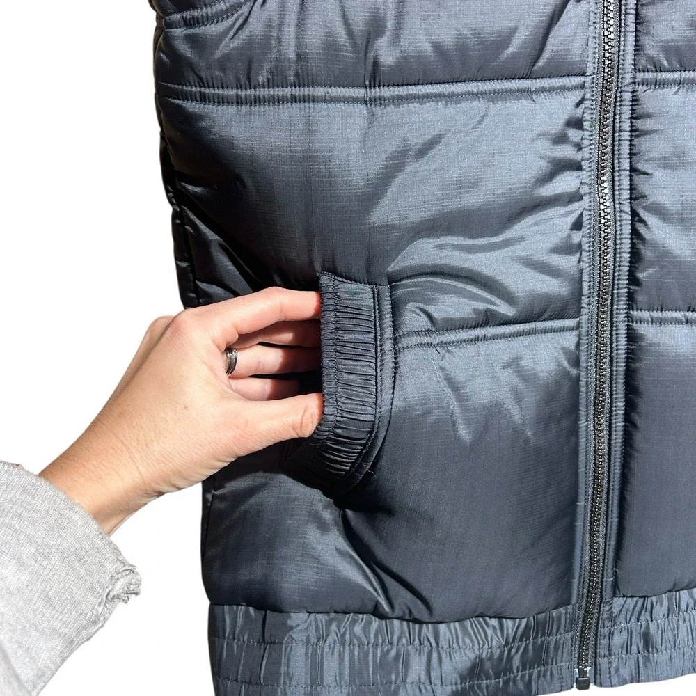 Nike Puffer Vest Youth Girls XL (16) Black & Pink‎ Thick Full Zip w/ Pockets